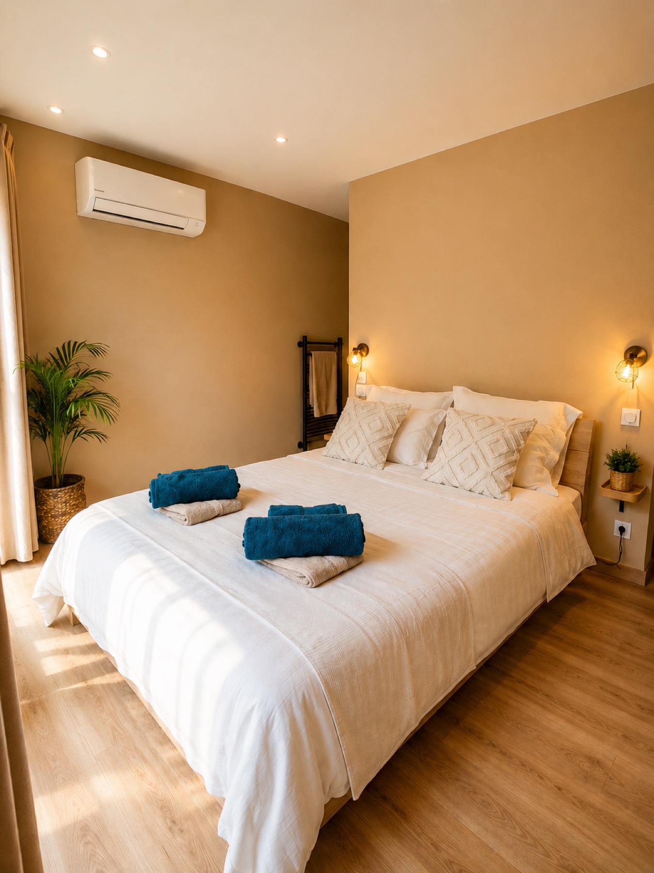 Slaapkamer met tweepersoonsbed